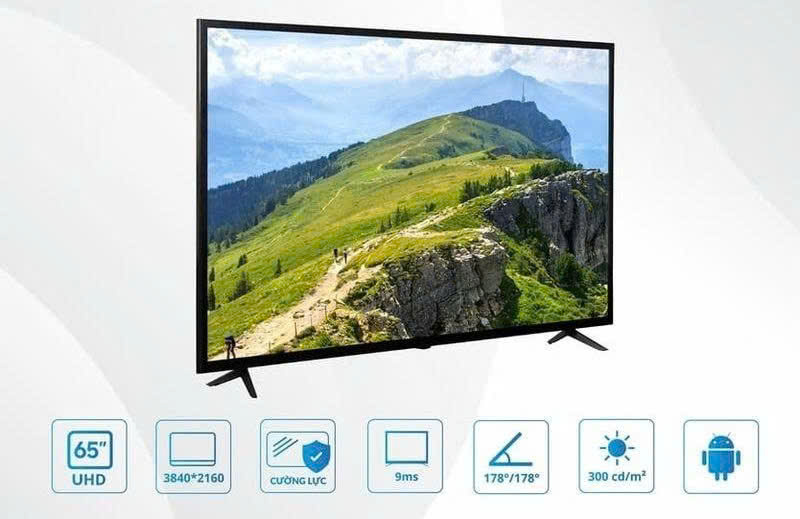 Smart Tivi Cường Lực 65 inch 4K Teamie T65U8-1
